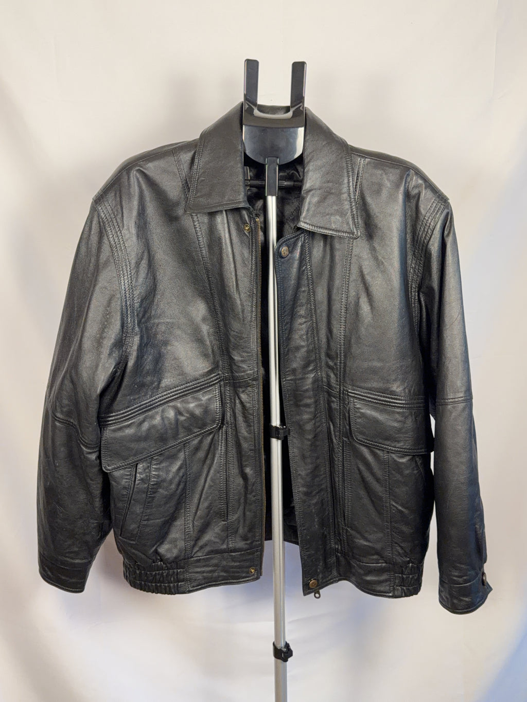 Vintage Black leather Jacket s