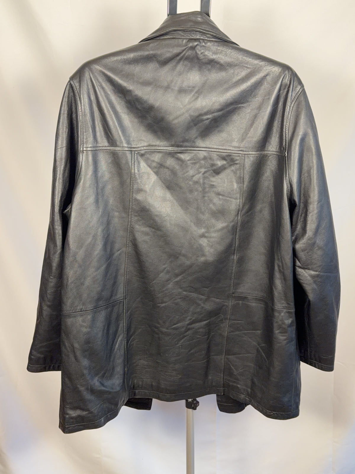vintage Black leather Jacket XL