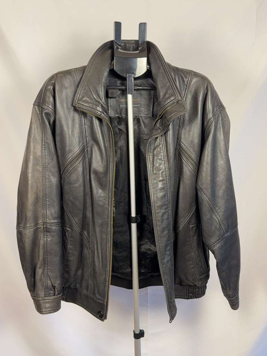 vintage black leather Leather Jacket L