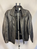 vintage black leather Leather Jacket L