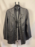vintage Black leather Jacket XL