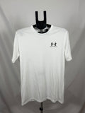 Under Armour HeatGear Loose Fit White Athletic Tee Top