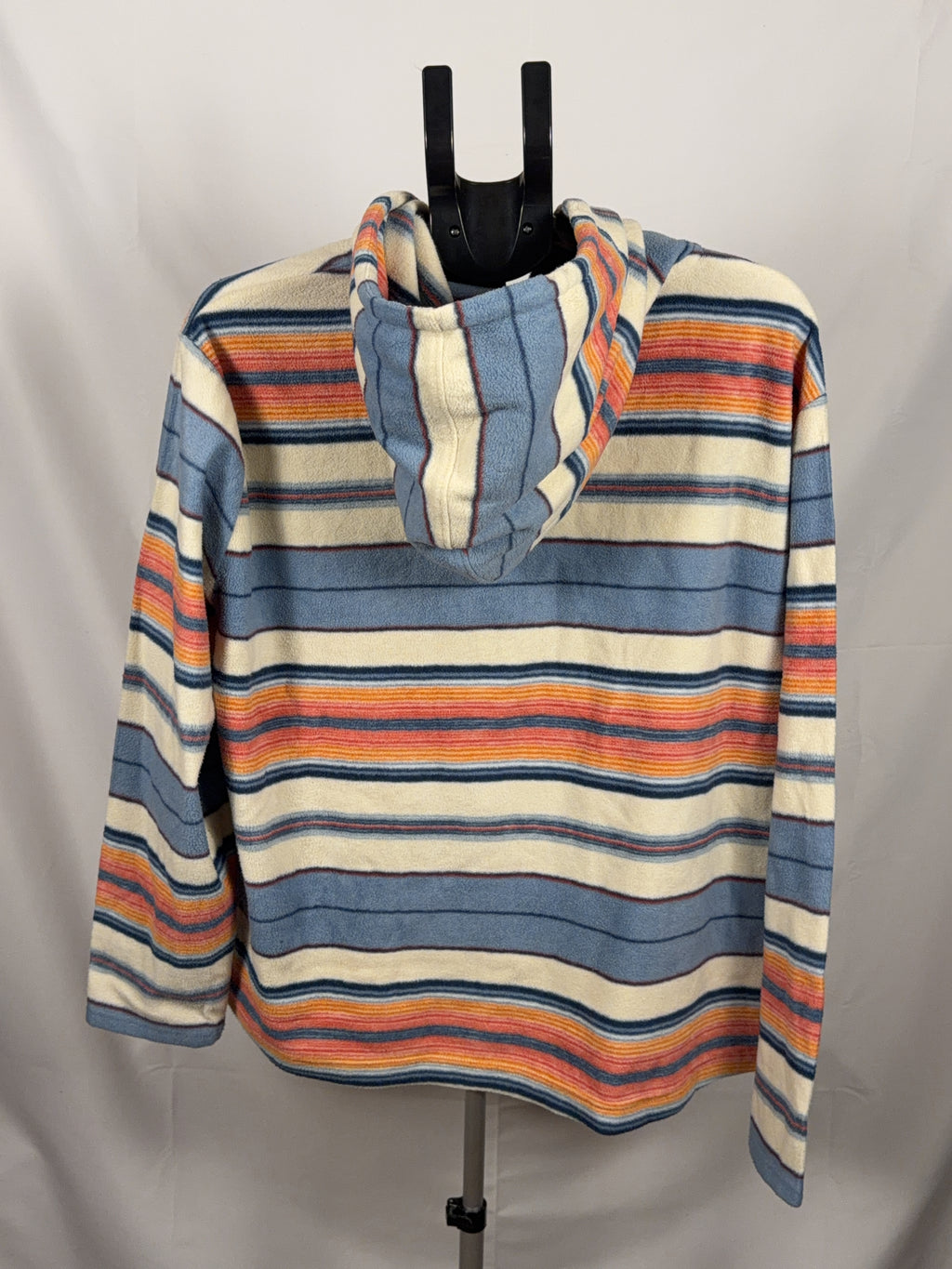 Weird Fish Women's Lana 1/4 Zip Stripe Microfleece Hoodie