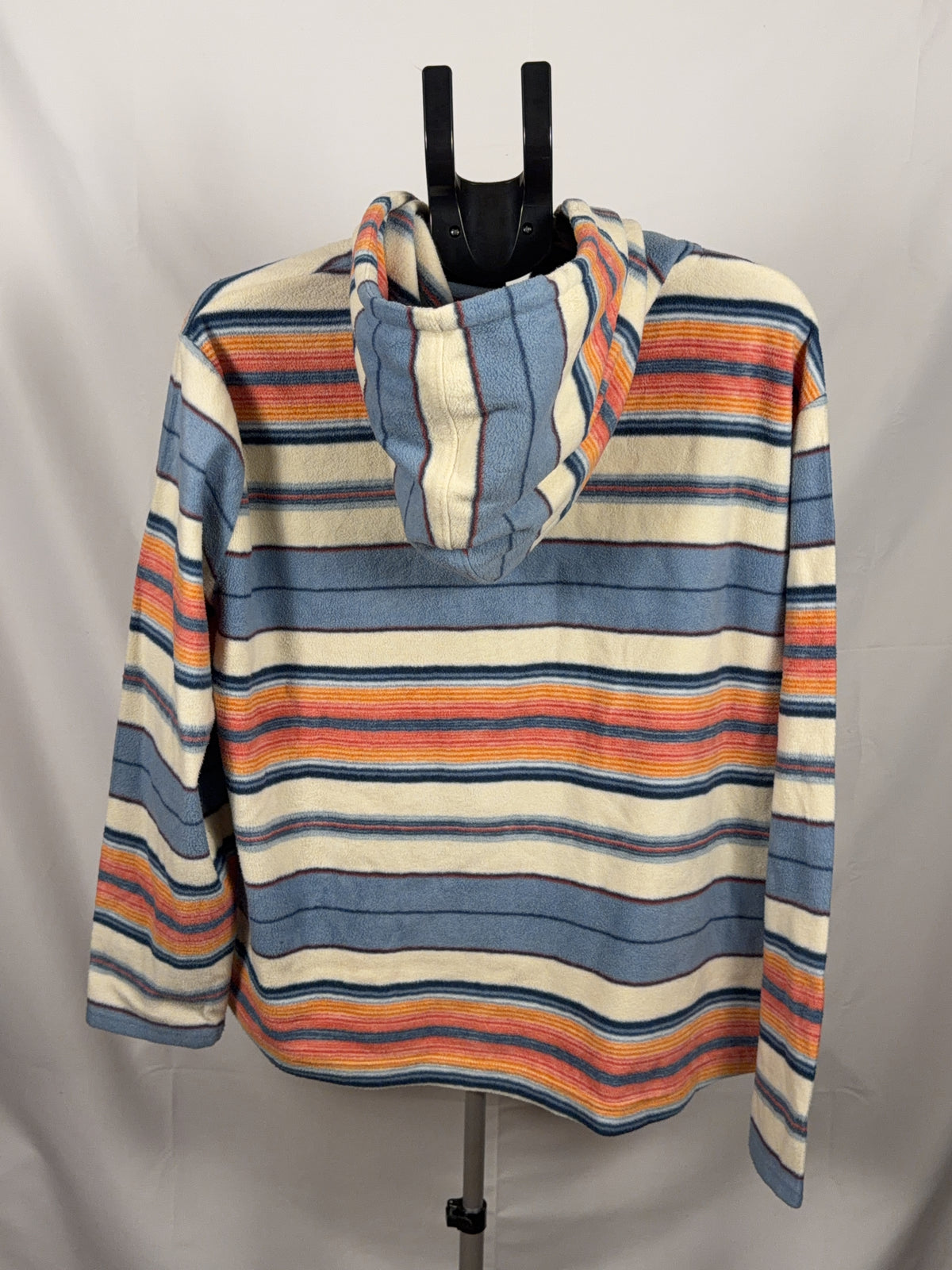 Weird Fish Women's Lana 1/4 Zip Stripe Microfleece Hoodie