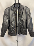 vintage Black Leather Jacket L